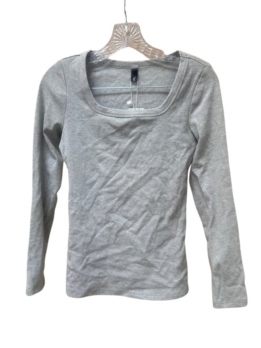 NEW Automet Gray Ribbed Long Sleeve Top - Misses Small